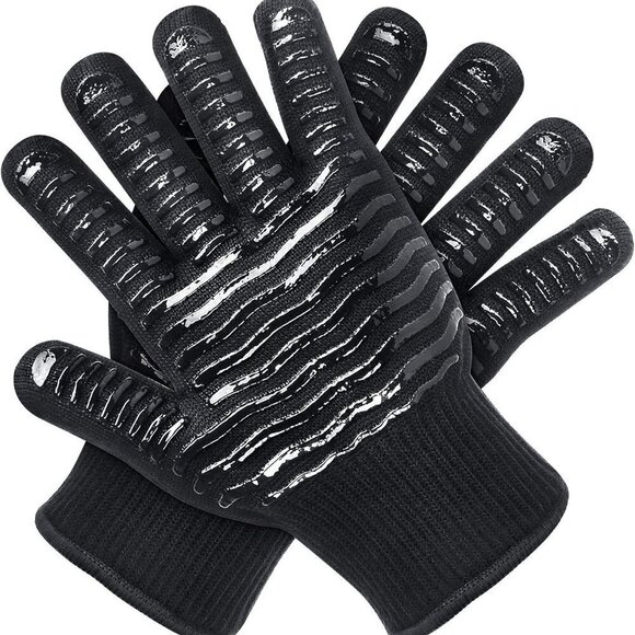 OUUO Other - Oven Mitts Heat Resistant Gloves LARGE - BLACK - BRAND NEW